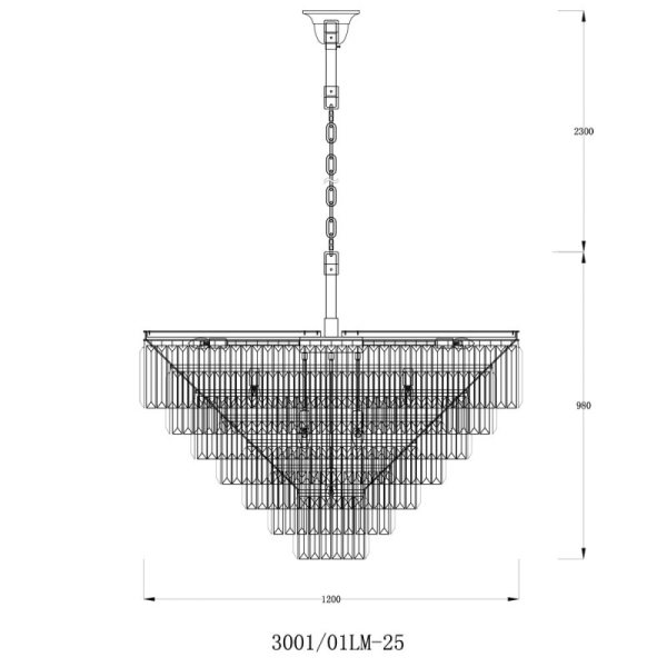 Каскадная люстра Divinare 3001/01 LM-25