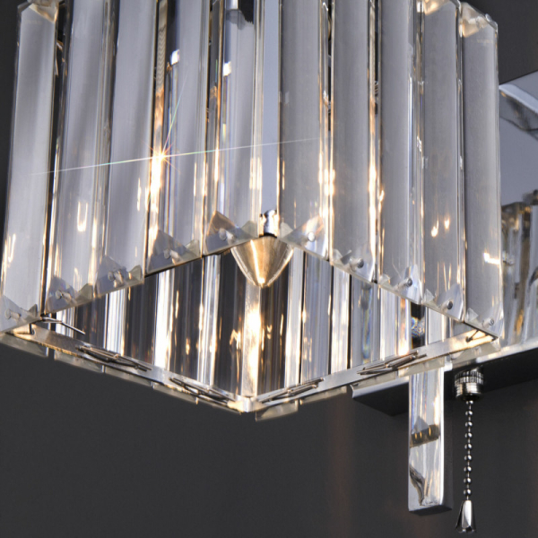 Бра Eurosvet 10126/1 хром/прозрачный хрусталь Strotskis (10117/