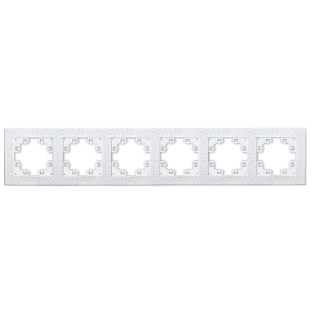 Рамка 6-м Афина фактурная универс. бел.Universal A11043