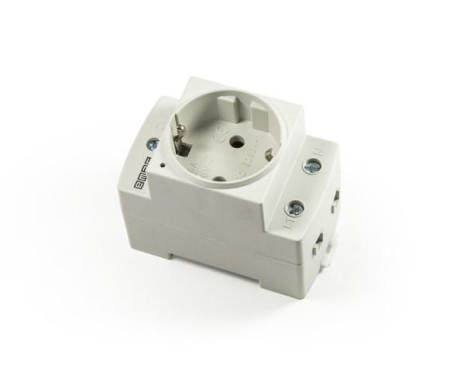 Розетка на дин-рейку с подсветкой EMAS EPREU2GL