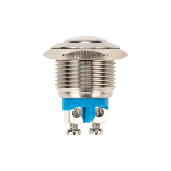 Кнопка антивандальная Ø16 Б/Фикс (2c винт) OFF-(ON) сфера (A16-A2) REXANT