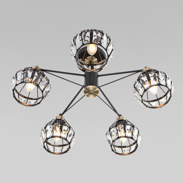 Люстра на штанге Eurosvet 70075/5 черный