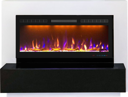 Royal Flame Каминокомплект Stockholm - Белый с очагом Crystal 40 RF