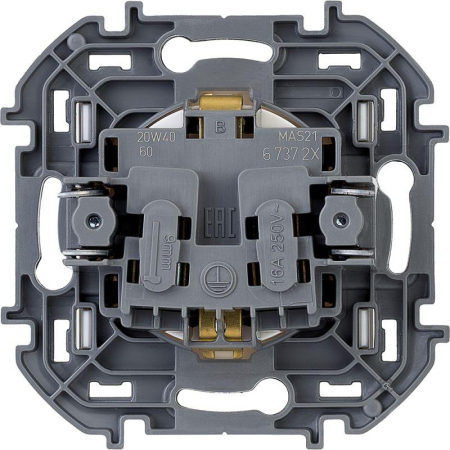 Розетка 1-м СП Inspiria 16А IP20 250В 2P+E немецк. стандарт механизм бел. Leg 673720