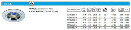 Светильник TERRA 51 2 05 Комтех P00277