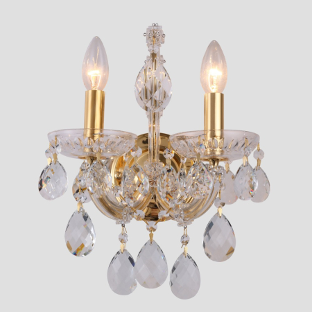 Crystal Lux Бра Crystal Lux ISABEL AP2 GOLD/TRANSPARENT