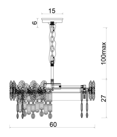 Подвесная люстра Fluorite FL1105-20P