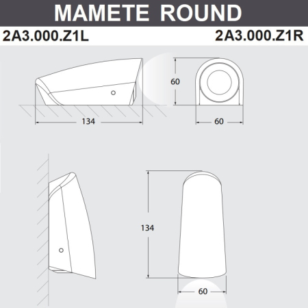 Светильник настенный Fumagalli 2A3.000.000.LXZ1L