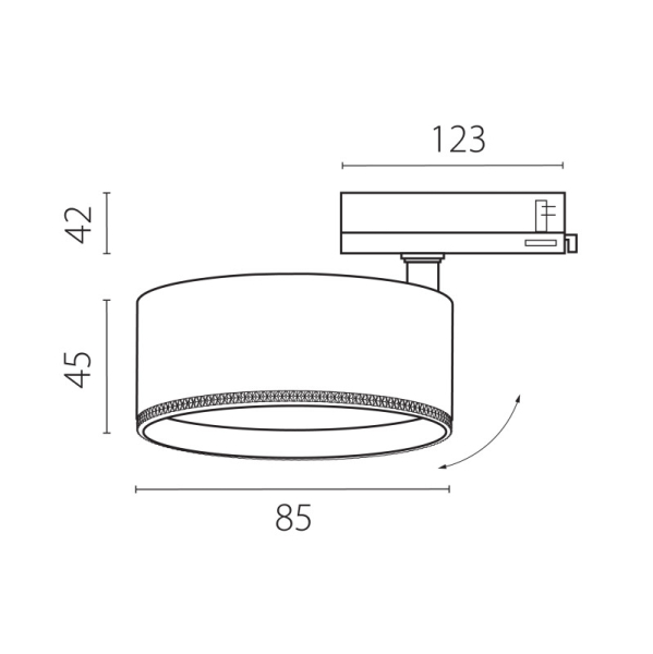 Светильник на шине Lightstar A5546QT60G