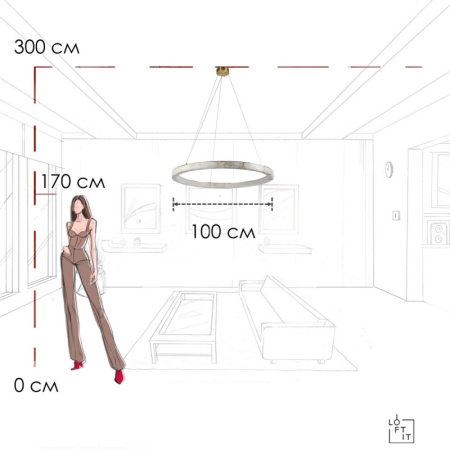 Подвесная люстра LOFT IT 10408/1000