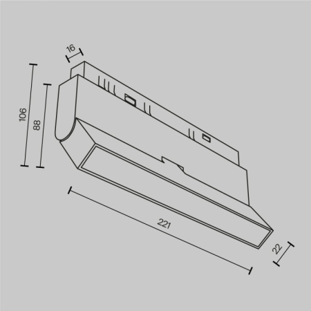 Светильник на шине Maytoni Technical TR036-2-12W2.7K-B