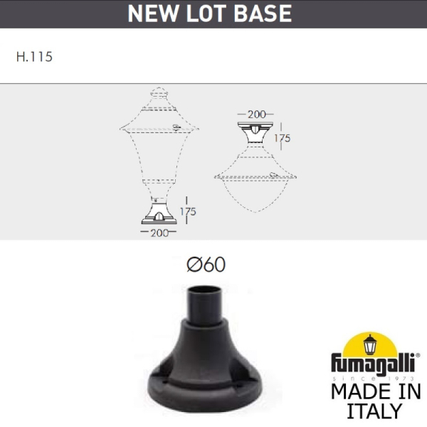 Садово-парковый светильник Fumagalli F50.115.000.AXE27