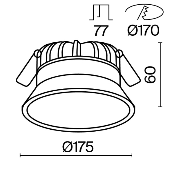 Влагозащищенный светильник Maytoni Technical DL055-24W3-4-6K-W