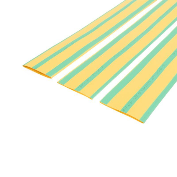 Трубка термоусаживаемая ТУТ нг 50,0/25,0мм, желто-зеленая, упаковка 10 шт. по 1м REXANT