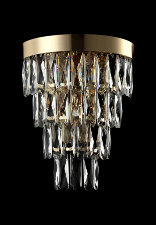 Crystal Lux Бра Crystal Lux ABIGAIL AP3 GOLD/TRANSPARENT