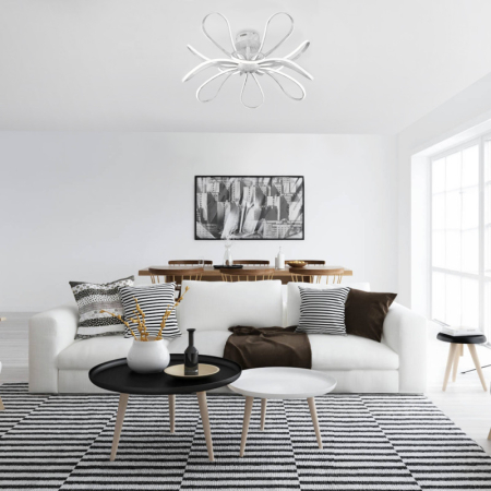 Накладная люстра Eurosvet 90134/12 белый с серебром