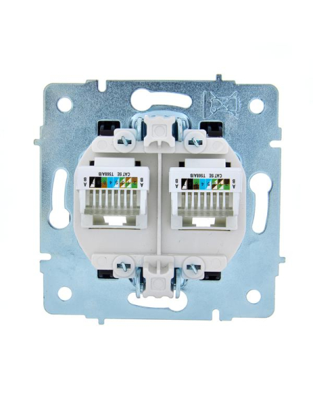 Розетка компьютерная 2-м СП ASTI IP20 RJ45 механизм черн. бархат LEZARD 7081-4288-141