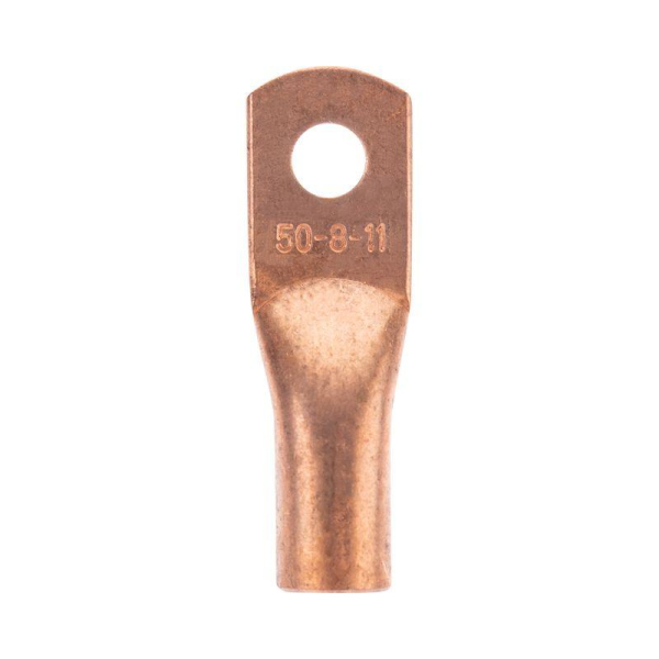 Наконечник медный ТМ 50-8-11 (50мм² - Ø8мм) (в упак. 50 шт.) REXANT