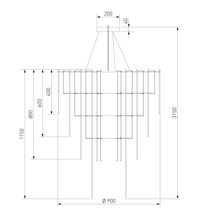 Каскадная люстра Bogate's 91101 LED