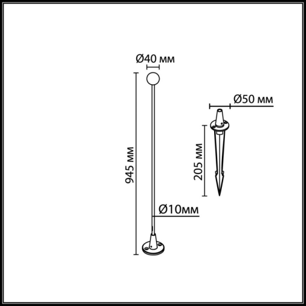 Садово-парковый светильник Odeon Light 7123/1GLA