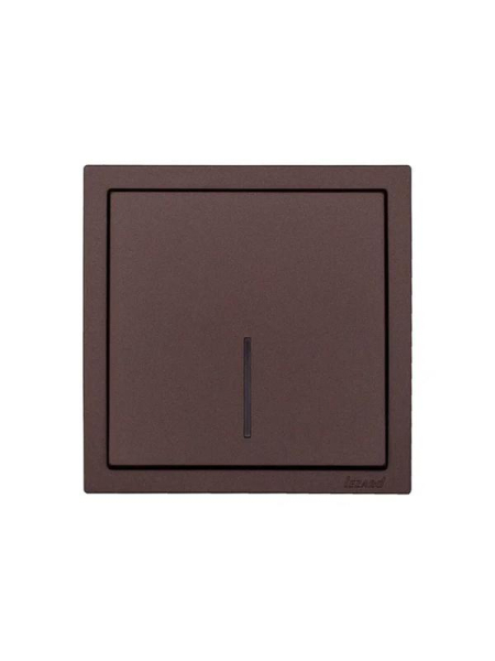 Выключатель 1-кл. с индик. СП ZIMA IP20 10А безвинт. зажим шоколад LEZARD 704-7388-111QC