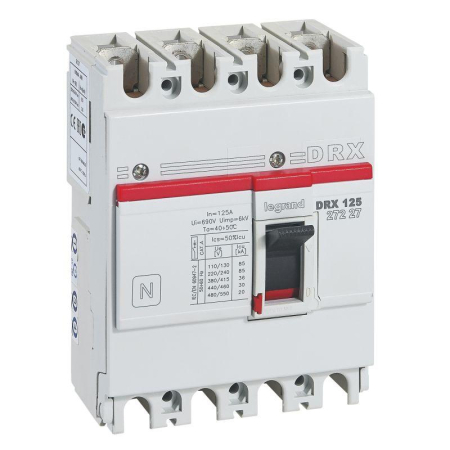 Выключатель автоматический 4п 125А 36кА DRX125 термомагнитн. расцеп. Leg 027227
