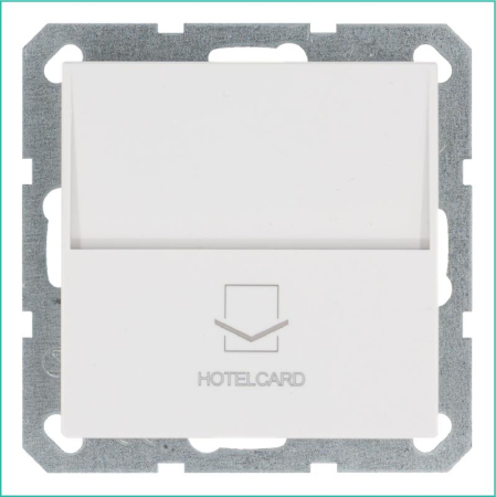 Выключатель карточный 10А IP20 отельный механизм бел. глянцевый Jasmart G6209W