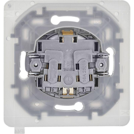 Розетка 1-м СП Inspiria 16А IP44 250В 2P+E защ. шторки с крышкой немецк. стандарт механизм алюм. IEK 673742