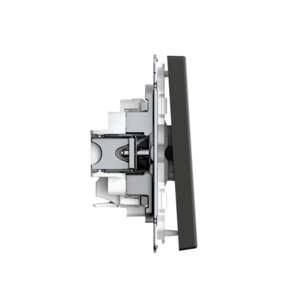 Выключатель кнопочный 1-кл. ArtGallery быстрозажим. клем. механизм базальт SE GAL001415S