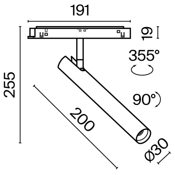 Светильник на шине Maytoni Technical TR141-2-6W3K-M-B