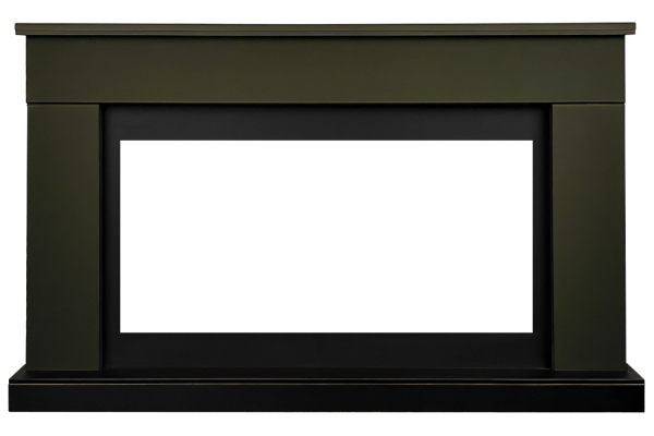 Royal Flame Каминокомплект Bergen (Разборный) - Темная олива (Ширина 1370 мм) с очагом Vision 42 LOG LED
