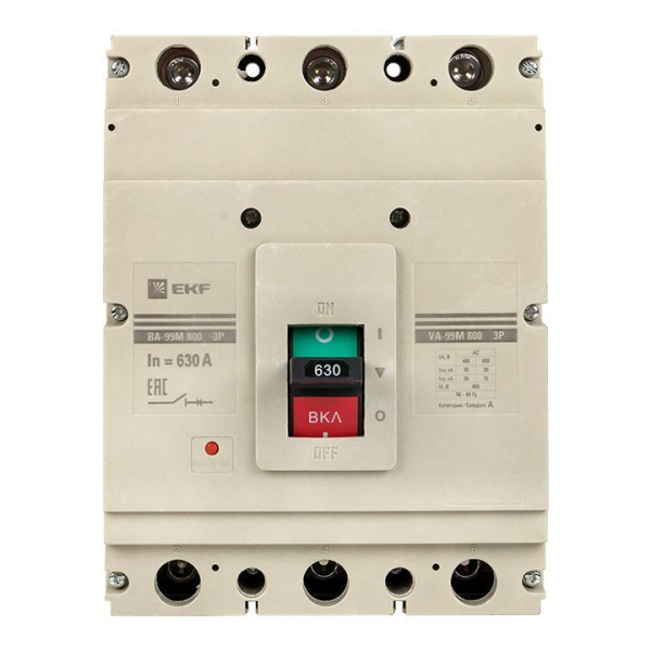 Выключатель автоматический 3п 800/630А 35кА ВА-99М PROxima EKF mccb99-800-630m