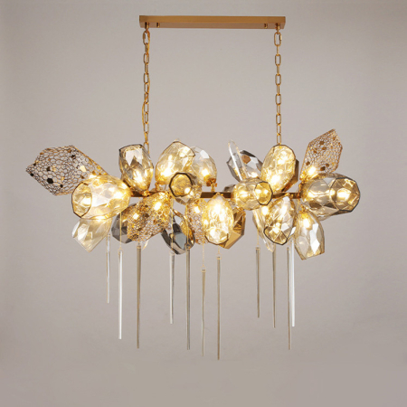 Подвесная люстра DeLight Collection 8898P/BS gold/smoky