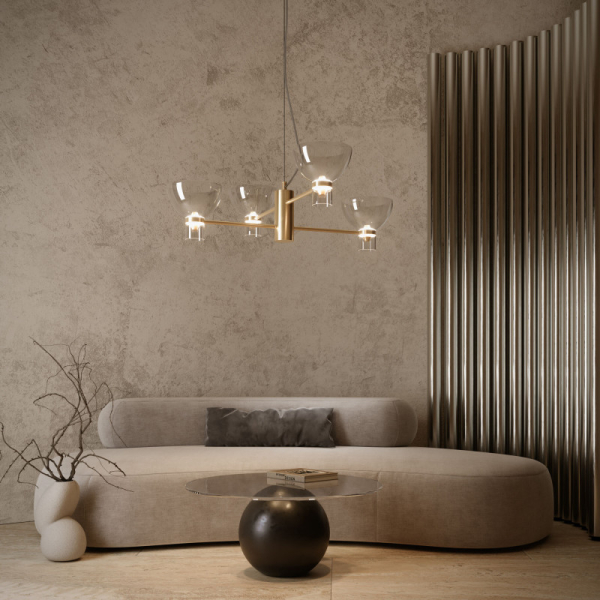 Подвесная люстра Eurosvet 204053 LED латунь