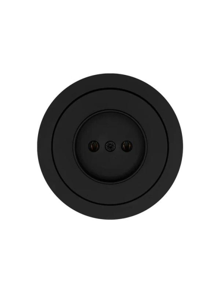 Розетка 1-м СП OSEN без заземл. ПБТ механизм черн. бархат LEZARD 743-4288-121B