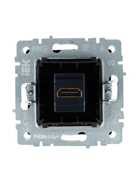 Розетка СП BRITE HDMI РHDMI-0-БрЧ механизм черн. IEK BR-H10-K02