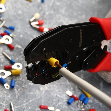 Кримпер HT-336H для обжима изолированных автоклемм 0,5-6,0мм² REXANT