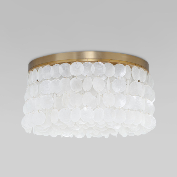 Накладная люстра Eurosvet 60084/5 латунь/перламутр Smart