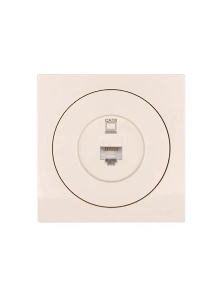 Розетка компьютерная СП OSEN RJ45 кат.6 механизм сл. кость LEZARD 743-9088-140