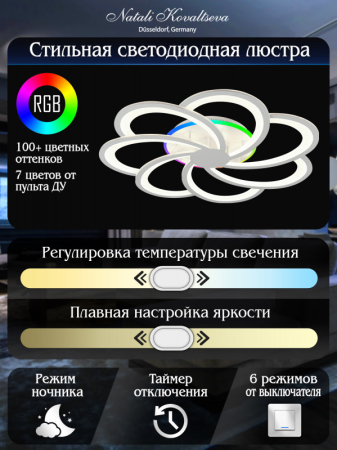 Накладная люстра Natali Kovaltseva HIGH-TECH LED LAMPS 82039