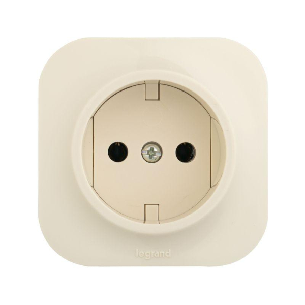 Розетка 1-м ОП Quteo 16А IP20 2P без заземл. без защ. шторок сл. кость IEK 782240