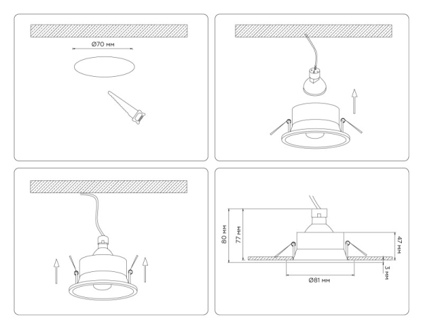 Встраиваемый светильник Ambrella Light TN102806