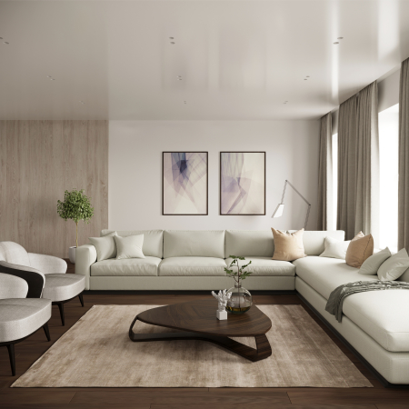 QUASAR 55 DUO FLAT Встраиваемый потолочный гипсовый светильник