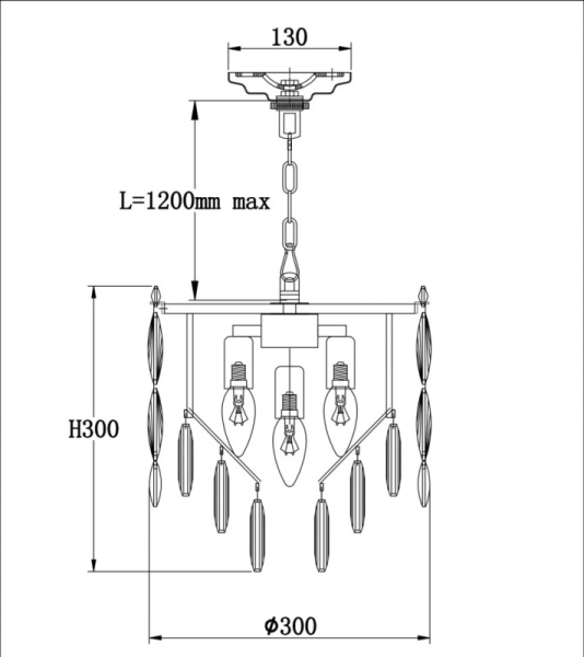 Подвесная люстра Fluorite FL1062-5P