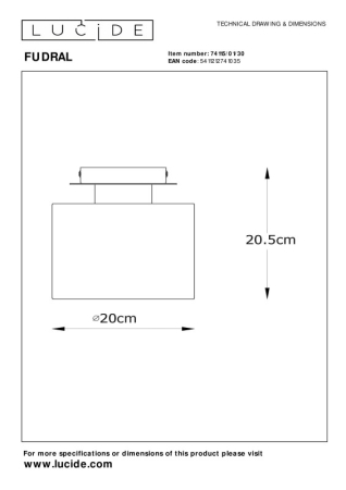 Накладной светильник LUCIDE 74115/01/30