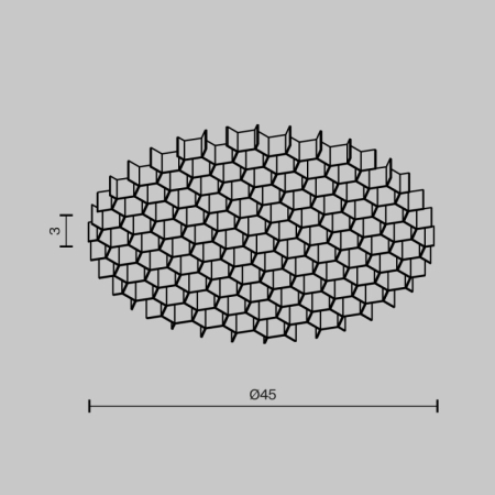 Антибликовая решетка Maytoni Technical HoneyComb-D45