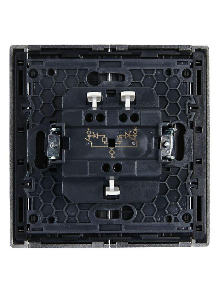 Выключатель 2-кл. СП FORTE&PIANO 10А FP506 с индикацией сталь IEK FP-V20-1-10-1-K46