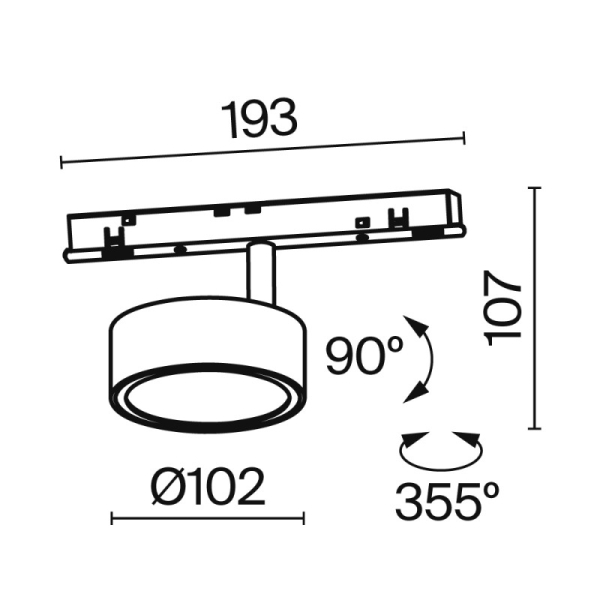 Светильник на шине Maytoni Technical TR040-4-18WTW-DD-B