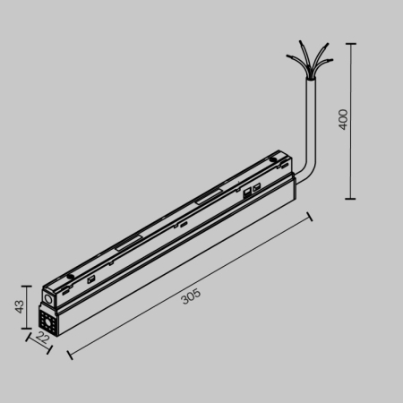 Адаптер Maytoni Technical TRA034DR-200W-DD-W