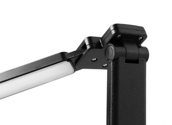 Светильник светодиодный настольный UF-819 C02 12Вт 6000К 3ур. яркости 2 плафона кожа черн. Ultraflash 15164